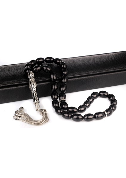 925 Ayar Gümüş Püsküllü Ateş Kehribar Tesbih fiyatları