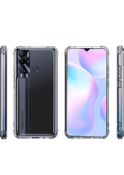 Tecno Pova Neo Kılıf 2mm Anti Shock Silikon-Renksiz fiyatları