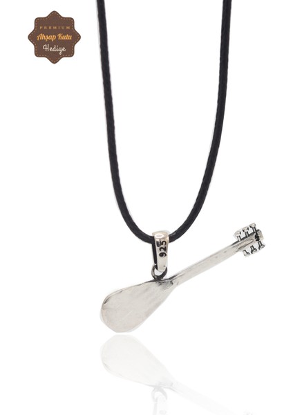 Bağlama Tasarım 925 Ayar Gümüş Erkek Kolye 201023579