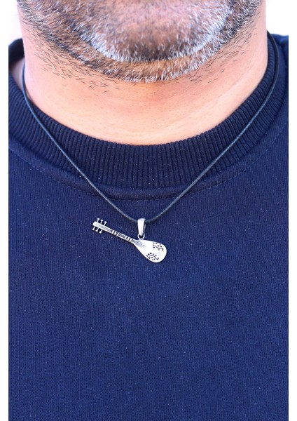 Bağlama Tasarım 925 Ayar Gümüş Erkek Kolye 201023579 fiyatları