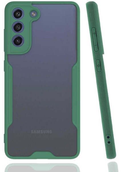 Galaxy S21 Fe Kılıf Parfe Kapak-Koyu Yeşil