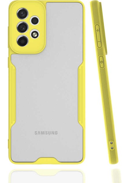 Galaxy A73 Kılıf Parfe Kapak-Sarı