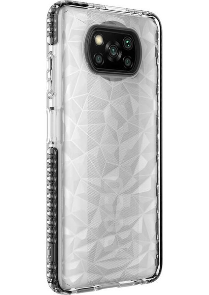 Xiaomi Poco X3 Kılıf Buzz Kapak-Siyah