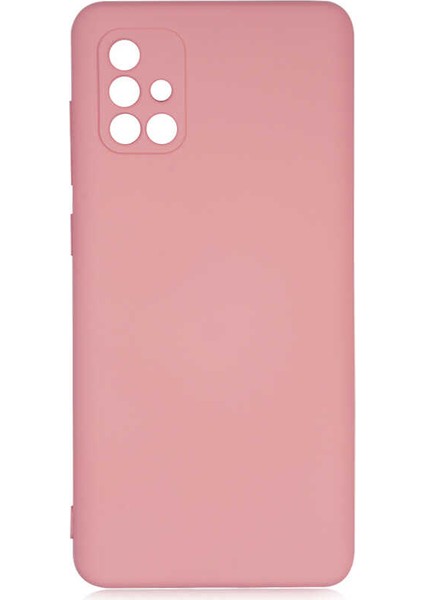 Galaxy A71 Kılıf Mara Laaakan Kapak-Pembe Açık