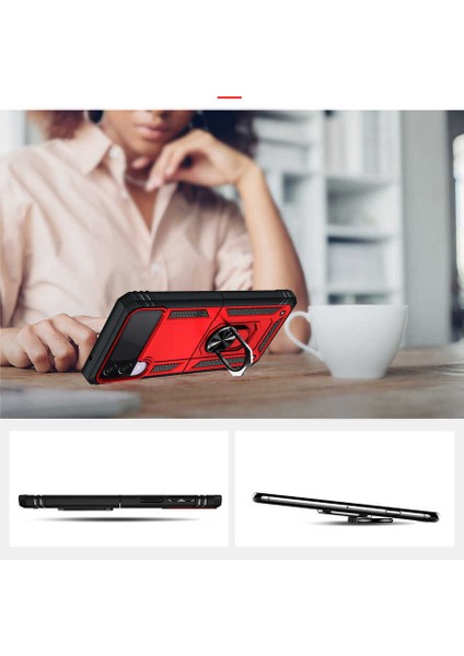 Galaxy Z Flip 3 Kılıf Vega Kapak-Kırmızı fırsatları