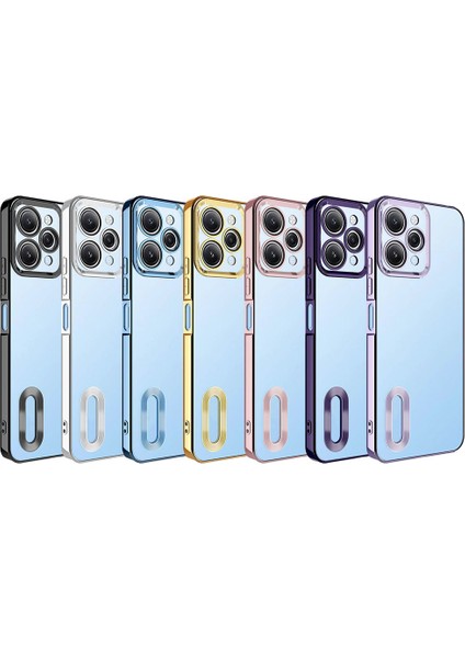 Xiaomi Redmi 12 Kılıf Kamera Korumalı Logo Gösteren Omega Kapak-Rose Gold fiyatları