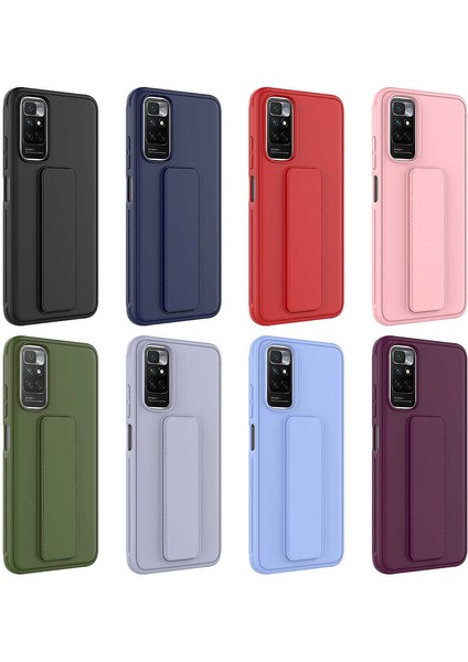 Heptek İletişim Xiaomi Redmi Note 11 Global Kılıf Qstand Kapak-Lacivert