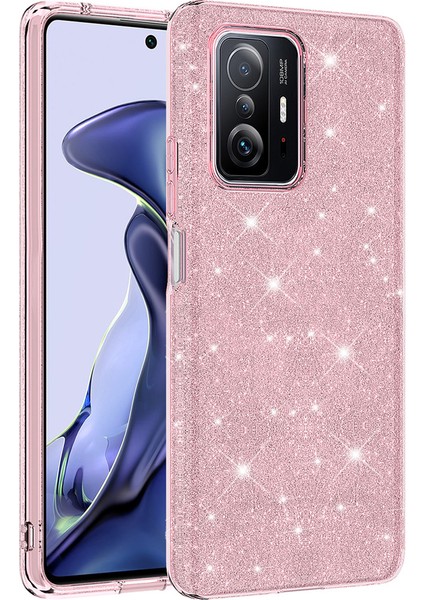 Xiaomi Mi 11T Pro 5g Kılıf Shining Silikon-Pembe