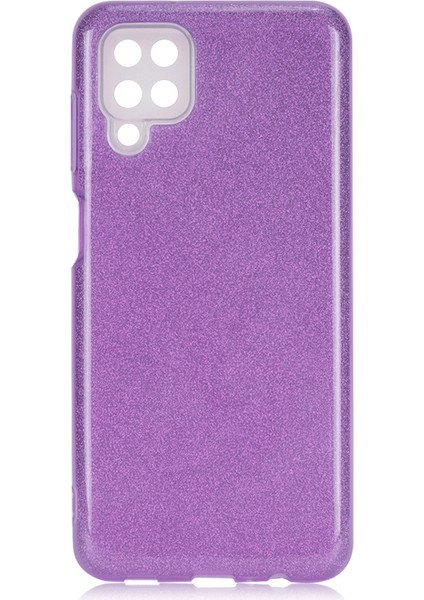 Galaxy A12 Kılıf Shining Silikon-Mor