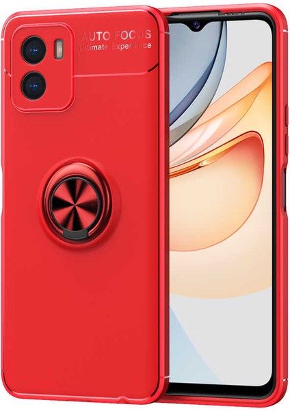 Heptek İletişim Vivo Y15S Kılıf Ravel Silikon Kapak-Kırmızı