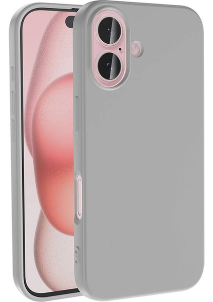 Apple iPhone 16 Kılıf Lsr Laaakan Kapak-Gümüş