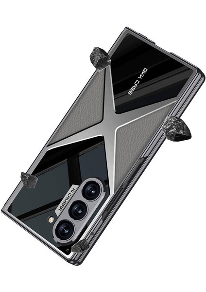 Galaxy Z Fold 6 Kılıf Ultra Ince Kamera Korumalı Pc + Deri Arka Yüzey X-Pro Kapak-Siyah indirimleri