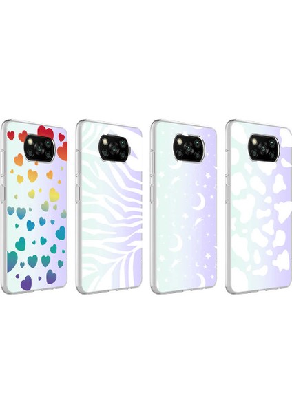 Xiaomi Poco X3 Kılıf Zore M-Blue Desenli Kapak-Heart No3 fiyatları