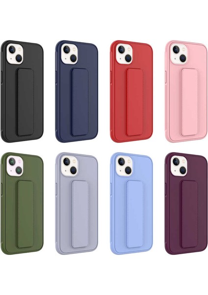 Heptek İletişim Apple iPhone 14 Plus Kılıf Qstand Kapak-Pembe