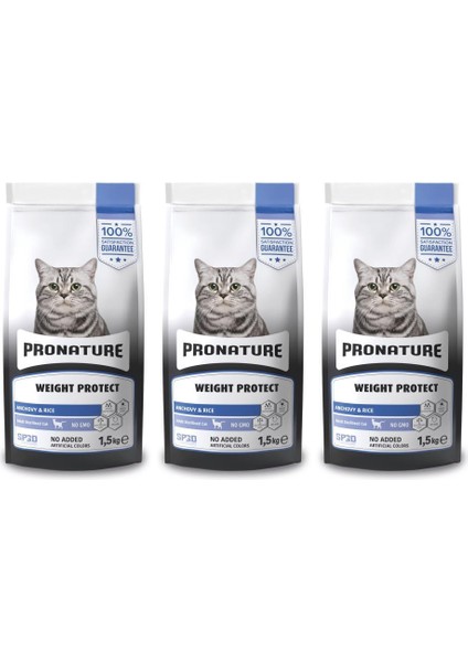 Hamsili ve Pirinçli Kısırlaştırılmış Yetişkin Kedi Maması 1,5kg * 3 Adet