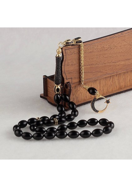 Altın Kaplama Gümüş Püsküllü Sade Erzurum Oltu Tesbih