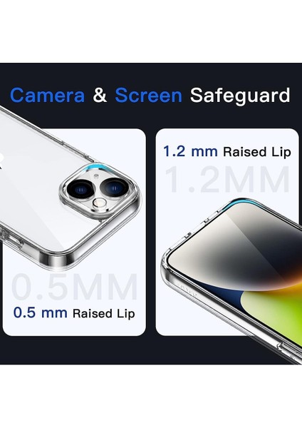 Iphone 14 Plus Uyumlu Şeffaf Kamera Korumalı Kılıf modelleri
