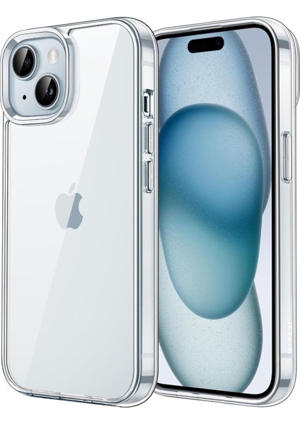 Iphone 15 Uyumlu Şeffaf Kamera Korumalı Kılıf
