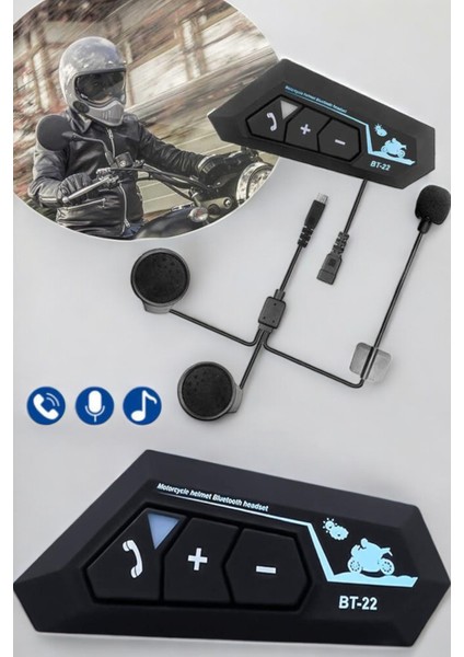 Kask Kulaklık Bluetooth Motosiklet Kulaklık Intercom Su Geçirmez modelleri