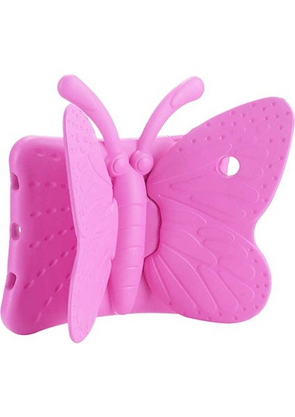 Galaxy Tab A8 10.5 SM-X200 (2021) Uyumlu Butterfly Standlı Tablet Kılıf-Pembe