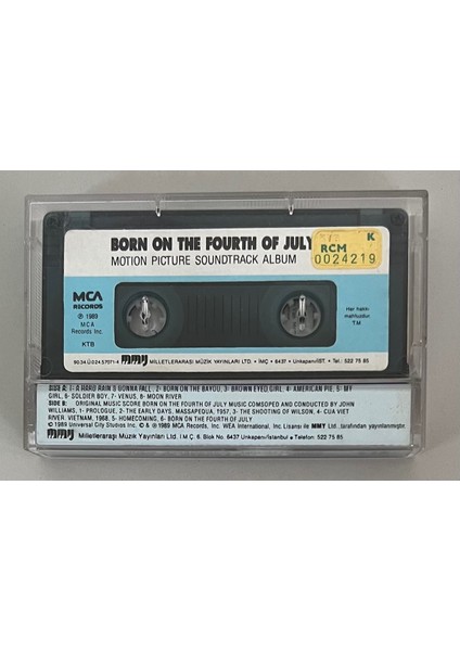 Tom Cruise - Born on the Fourth of July Kaset