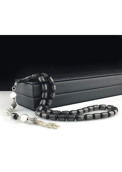 Gümüş Püsküllü Gümüş Işleme Kapsül Ateş Kehribar Tesbih fiyatları