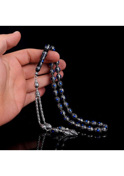 Arpa Model Gümüş Işlemeli Erzurum Oltu Taşı Tesbih fırsatları