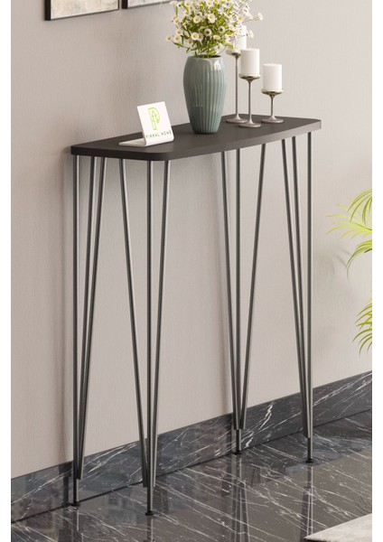 60 cm Antresit Gri Dresuar Kahve Köşesi Konsol Modern Raf Metal Boru Gümüş Ayaklı modelleri