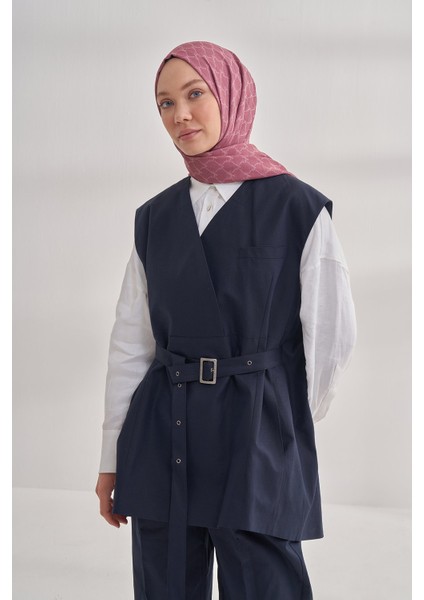 Zincir Desenli Cotton Monogram Şal - Gül Kurusu modelleri