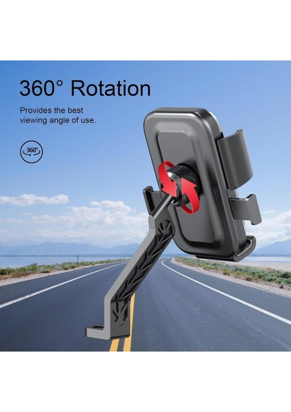 Motosiklet Telefon Tutucu Metal Bağlantı Aparatlı,ayna Bağlantılı,otomatik Kilitlemeli indirimleri