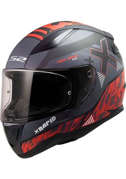 Rapıd 2 Xtreet Mat Siyah-Kırmızı Kask