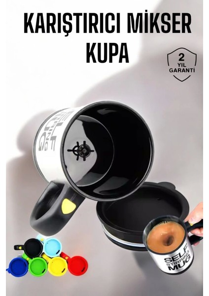 Yazılı Kupa Kendi Kendini Karıştıran Mikser Kupa Termos Bardak