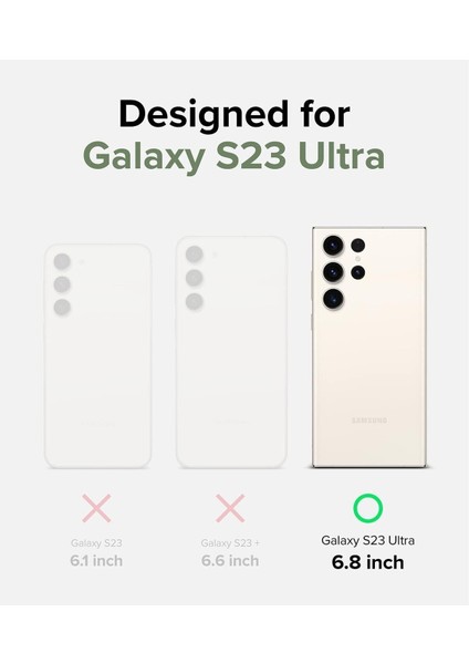 Samsung Galaxy S23 Ultra Uyumlu Şeffaf Kamera Korumalı Kılıf