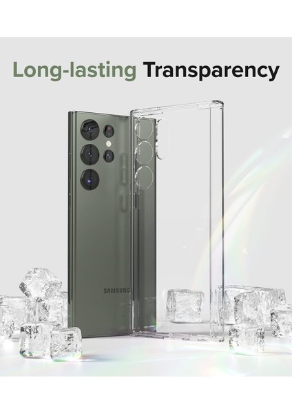 Samsung Galaxy S23 Ultra Uyumlu Şeffaf Kamera Korumalı Kılıf