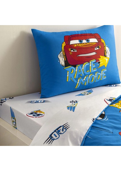 Lisanslı Disney Cars Let's Race Tek Kişilik Pamuklu Nevresim Takımı