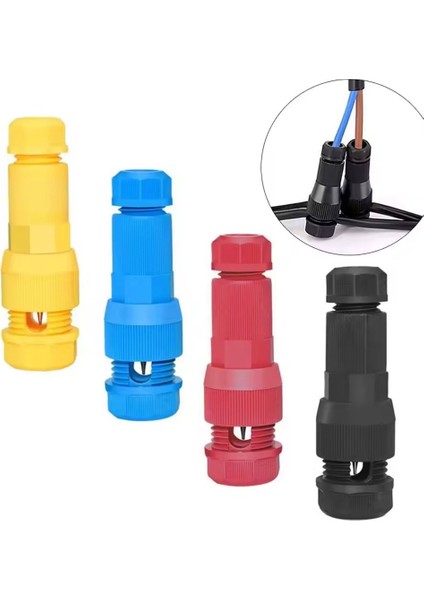 Powermaster PM-25898 Su Geçirmez 1 Pin Konnektör Karışık Renk (1 Adet)