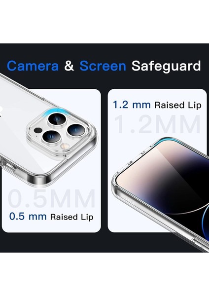 Iphone 14 Pro Uyumlu Şeffaf Kamera Korumalı Kılıf modelleri