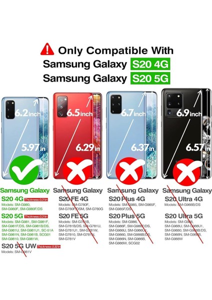 Samsung Galaxy S20 Uyumlu Şeffaf Kamera Korumalı Kılıf fiyatları