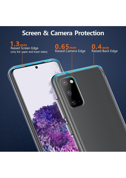 Samsung Galaxy S20 Uyumlu Şeffaf Kamera Korumalı Kılıf indirimleri