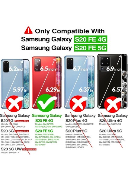 Samsung Galaxy S20 Fe 5g Uyumlu Şeffaf Kamera Korumalı Kılıf