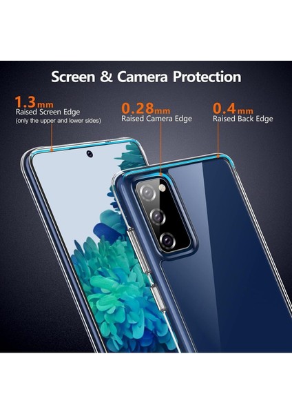 Samsung Galaxy S20 Fe 5g Uyumlu Şeffaf Kamera Korumalı Kılıf