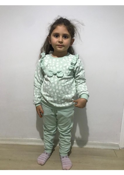 Su Yeşili Kız Çocuk Alt-Üst Ikili Takım Kız Çocuk Eşofman Takımı modelleri