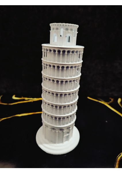 Pizza Kulesi 3D Maket Model Dekor Biblo Pisa Tower 14 x 6.5 x 6.5 cm