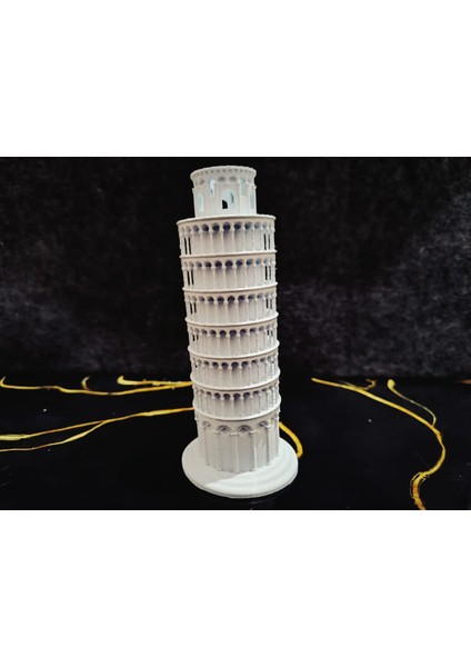 Pizza Kulesi 3D Maket Model Dekor Biblo Pisa Tower 14 x 6.5 x 6.5 cm