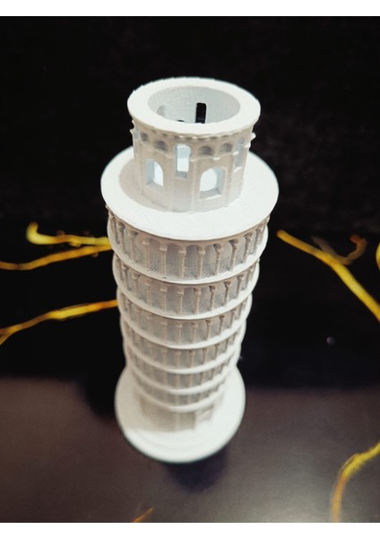 Pizza Kulesi 3D Maket Model Dekor Biblo Pisa Tower 14 x 6.5 x 6.5 cm