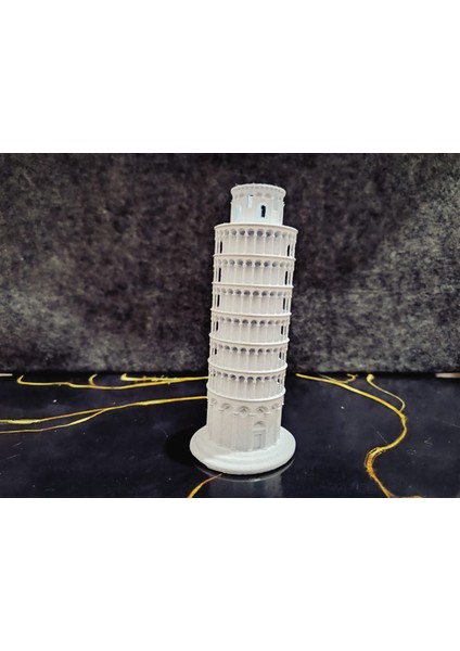 Pizza Kulesi 3D Maket Model Dekor Biblo Pisa Tower 14 x 6.5 x 6.5 cm