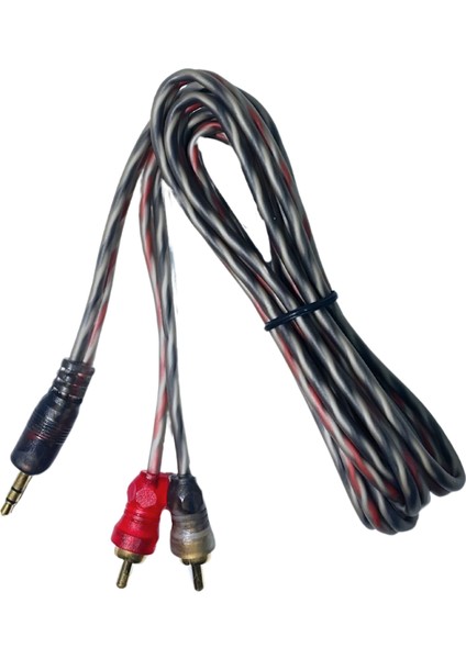 Stereo Aux Kablo 1.5mt 100 Watt 2rca Bağlantı ile Ses Kalitesi Sağlar