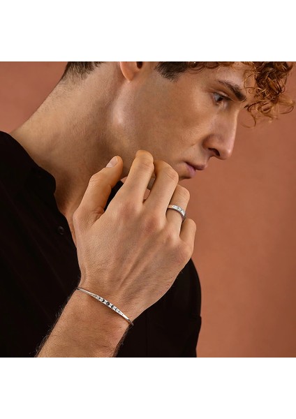 925 Ayar Gümüş Ay Göndüsü Motifli Unısex Kelepçe Bileklik indirimleri