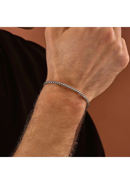 925 Ayar Gümüş Burma Unısex Kelepçe Bileklik modelleri