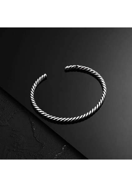 925 Ayar Gümüş Burma Unısex Kelepçe Bileklik indirimleri